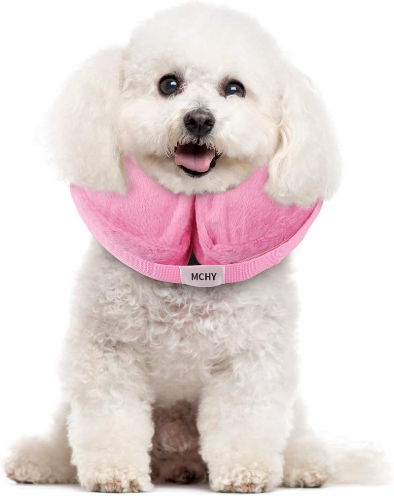 MCHY Inflatable Dog Cone,Adjustable Recovery Collar for Dogs After Surgery,Prevent from Biting & Scratching,Not Block Vision (Pink, S-Neck 7''- 12'') - Image 1