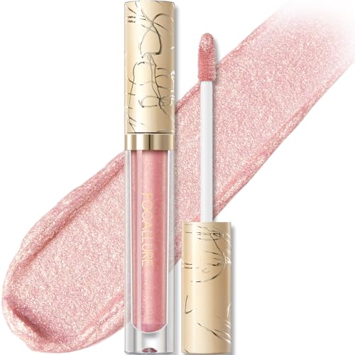 FOCALLURE Metallic Liquid LipstickNon Stick Cup Lip GlossHigh Impact Lip Color with Transferproof WearLong Lasting Waterproof Lipstick Makeup for WomenPK03 Candy Castle - Image 1