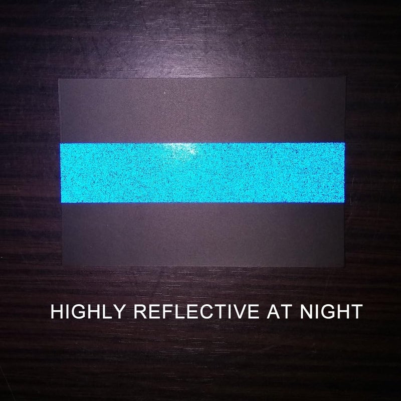 Creatrill 3 Pack Reflective Police Thin Blue Line Bumper Decal Stickers 4" x 2.6" | Compatible with Cars & Trucks, Honoring Police Law Enforcement Vinyl Window Laptop Tape - Image 4