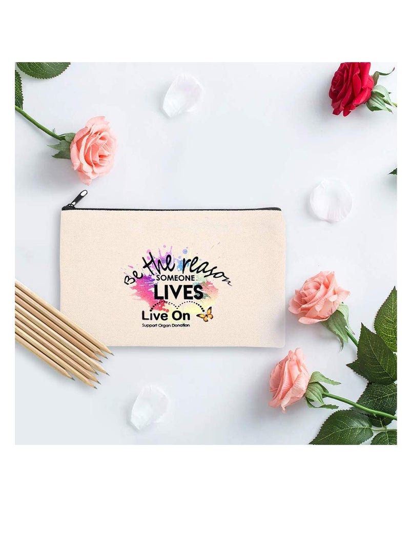 KASTWAVE Makeup Bag, Blank Makeup Bags for DIY Crafts, Canvas Pencil Pouch, lightweight, soft and durable Black Cotton Multipurpose Cosmetic Travel Toiletry Bag with Zipper Bulk 8.5 x 5.5 Inches - Image 5