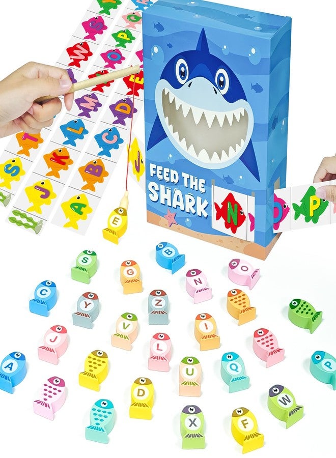 Cinrobiye Fishing Game for Shark ABC Alphabet Match - Fine Motor Skill Builder, Alphabet Games and Sorting Set, Preschool Learning and Matching Activities Gifts - Image 1