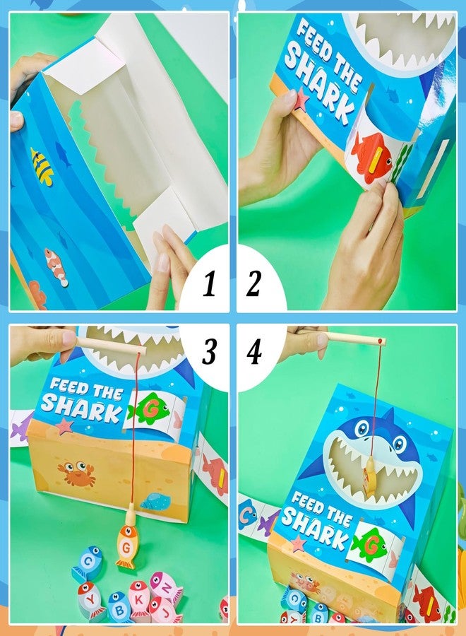 Cinrobiye Fishing Game for Shark ABC Alphabet Match - Fine Motor Skill Builder, Alphabet Games and Sorting Set, Preschool Learning and Matching Activities Gifts - Image 3