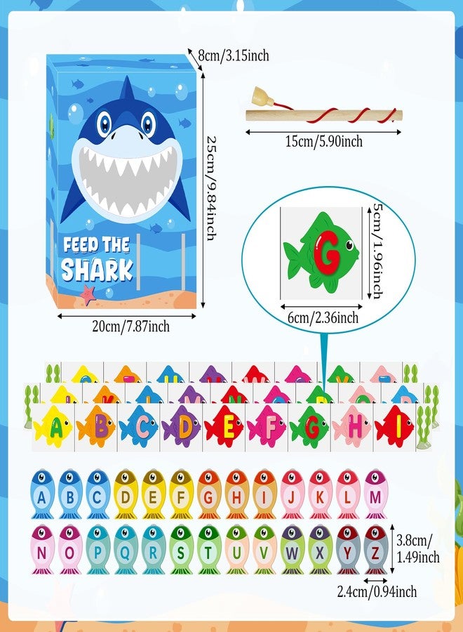 Cinrobiye Fishing Game for Shark ABC Alphabet Match - Fine Motor Skill Builder, Alphabet Games and Sorting Set, Preschool Learning and Matching Activities Gifts - Image 2