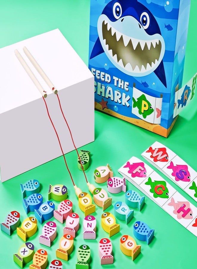 Cinrobiye Fishing Game for Shark ABC Alphabet Match - Fine Motor Skill Builder, Alphabet Games and Sorting Set, Preschool Learning and Matching Activities Gifts - Image 4