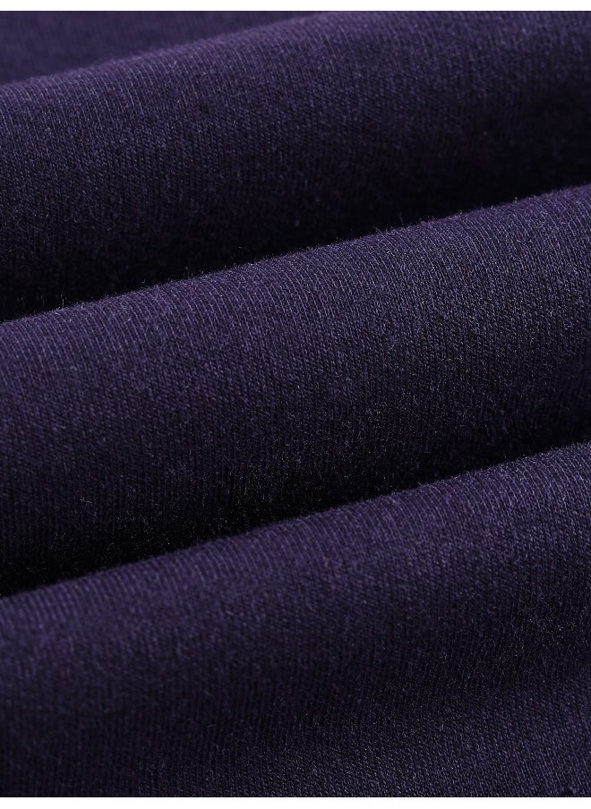 Dark Violet Blooming Puff Printed Oversized T-Shirt