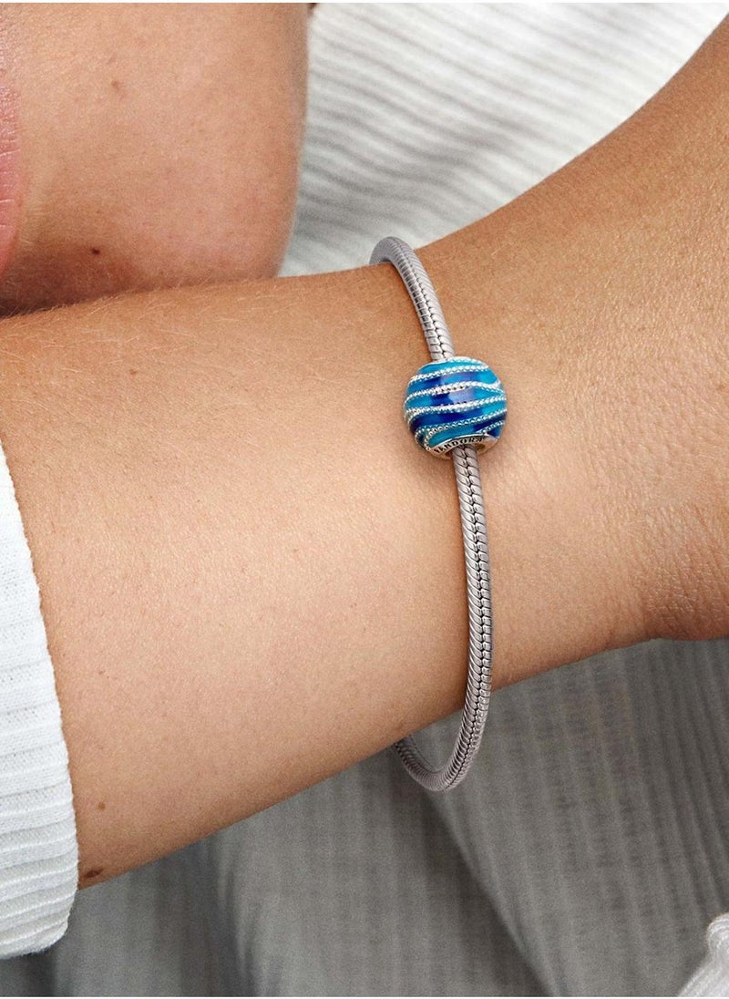 PANDORA Blue Wave Charm  - Image 5