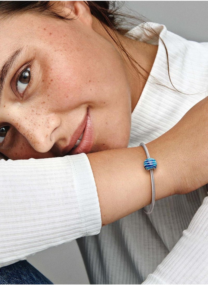PANDORA Blue Wave Charm  - Image 4