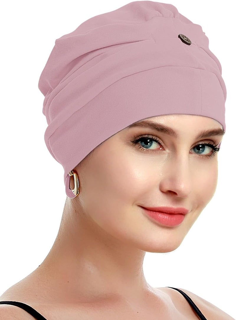 osvyo Cotton Chemo Turbans for Women Cancer Hairloss hat - Cotton Lightweight Headwear Sealed Packaging - Image 4