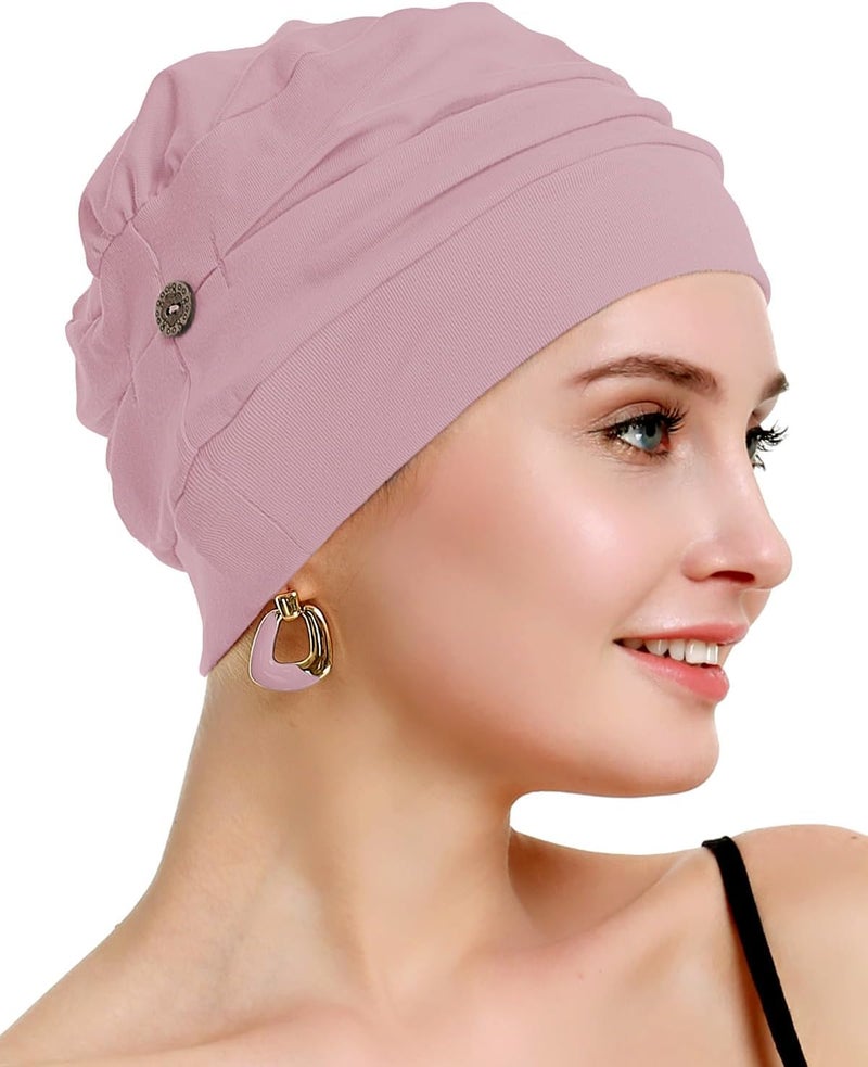 osvyo Cotton Chemo Turbans for Women Cancer Hairloss hat - Cotton Lightweight Headwear Sealed Packaging - Image 5