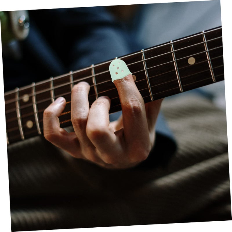 8 Pcs Black Silicone Finger Sleeves for Kalimba Guitar Protective Nonslip Breathable - Image 4