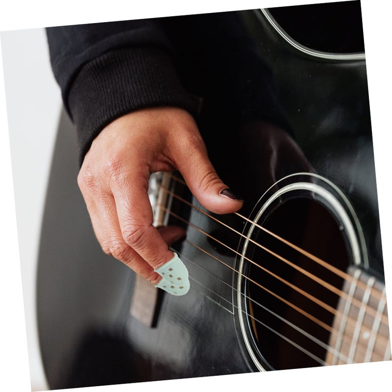 8 Pcs Black Silicone Finger Sleeves for Kalimba Guitar Protective Nonslip Breathable - Image 3