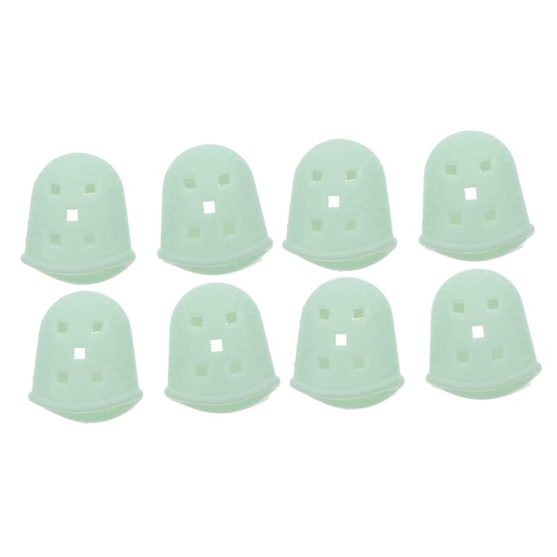 8 Pcs Black Silicone Finger Sleeves for Kalimba Guitar Protective Nonslip Breathable - Image 2