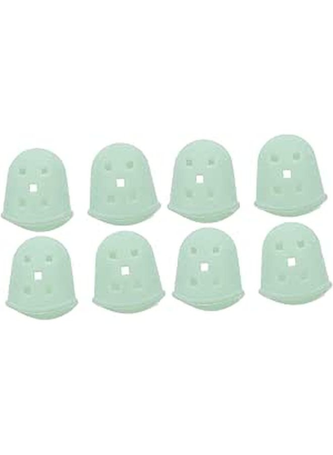 8 Pcs Black Silicone Finger Sleeves for Kalimba Guitar Protective Nonslip Breathable - Image 1