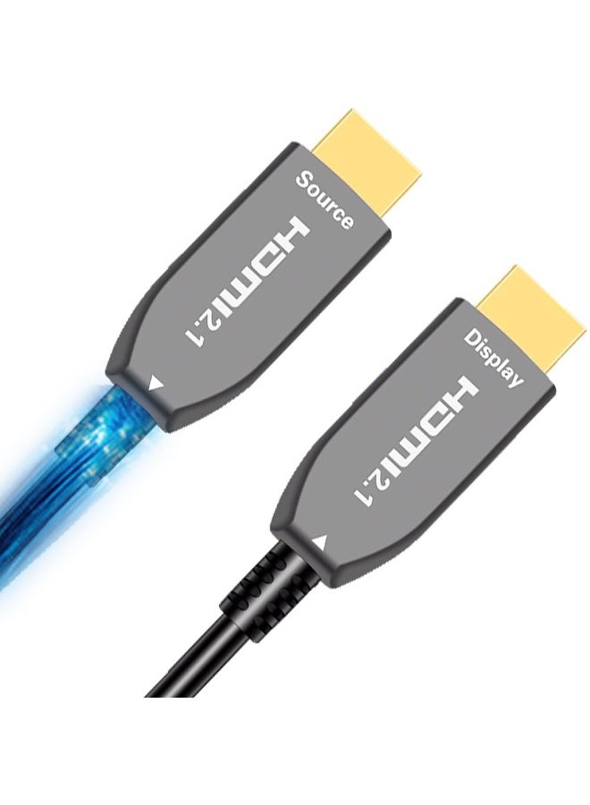 كابل HDMI 2.1 ألياف بصرية 25 متر - أداء عالي وسرعة 48Gbps - مثالي للتلفزيونات والشاشات والألعاب - Image 1