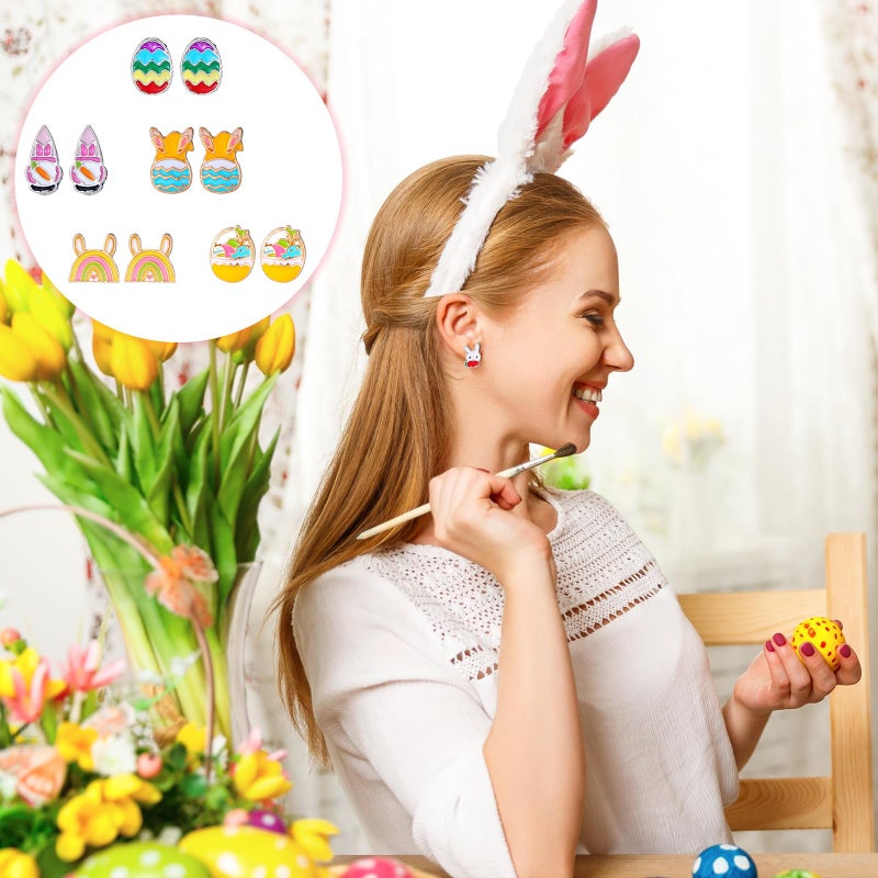 Ferreve 108 Pairs Holiday Earrings for Women Holiday Earrings Gifts Variety Pack Easter Summer 4th of July Party Favor(Ear Stud Style) - Image 2