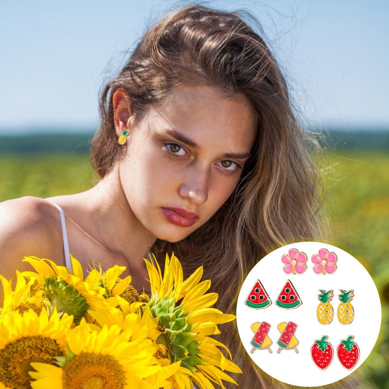 Ferreve 108 Pairs Holiday Earrings for Women Holiday Earrings Gifts Variety Pack Easter Summer 4th of July Party Favor(Ear Stud Style) - Image 3
