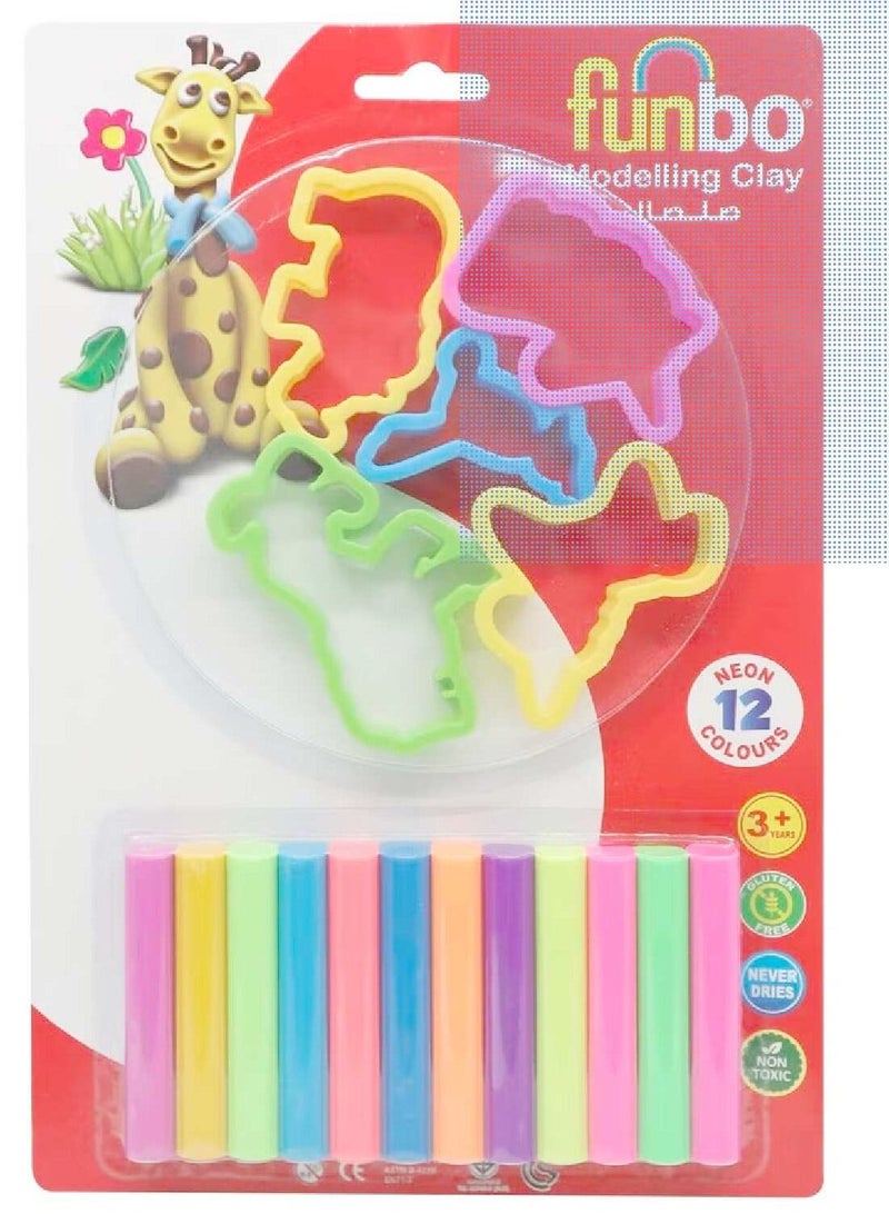 Funbo Modelling Clay and Mould Set Multicolour