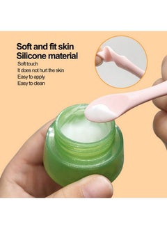 ZJchao Eye Cream Spatula Cosmetic Spoon Mini Makeup Mask Spatula Spoon Beauty Scoop Eye Massage Wand Stick Professional Silicone Face Eye Cream Applicator Spatula For Skin Care Home Salon  - Image 3