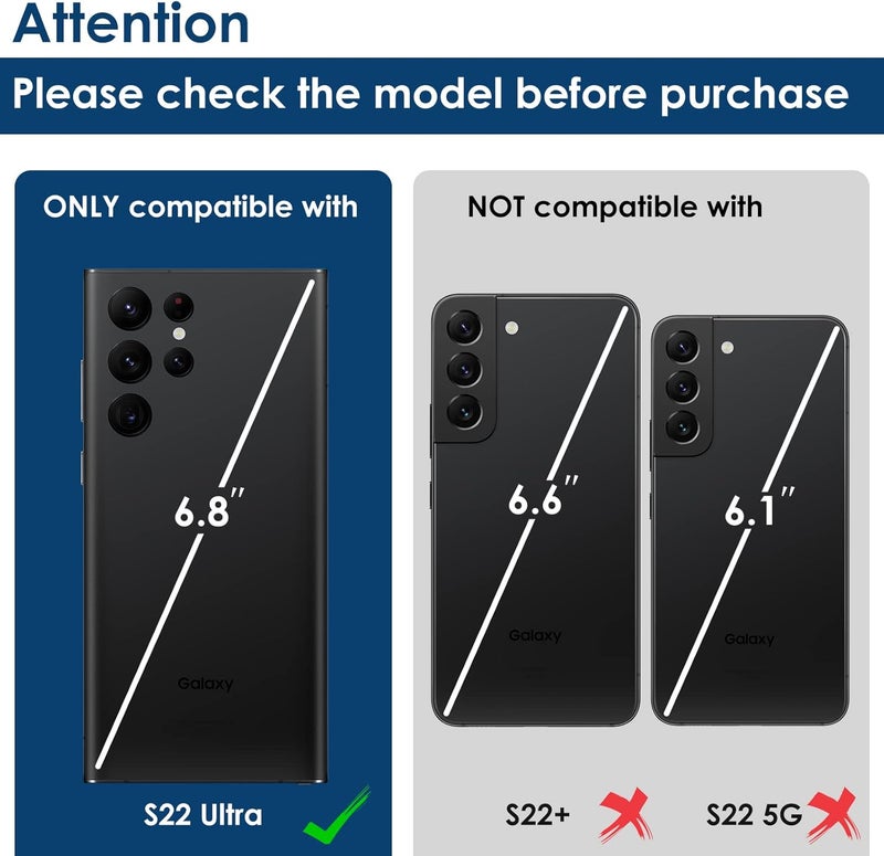 Simpeak 2 Pack Individual Camera Lens Protector Compatible with Samsung Galaxy S22 Ultra 5G 2022 9H Tempered Glass Camera Cover Metal Ring for S22 Ultra Installation Tray BlackColorful - Image 2