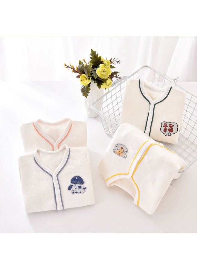 DEESHA Triple-layer Cotton Padding】baby Bodysuit, Newborn Outfit For Autumn, Full Moon Celebration Clothes, Infant Outdoor Romper, Onesie - Image 5