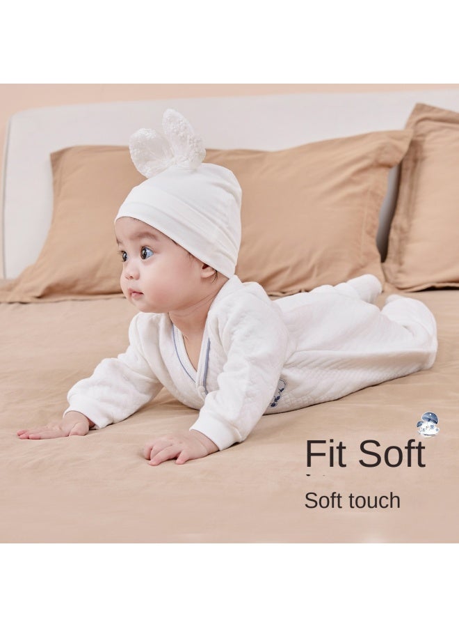 DEESHA Triple-layer Cotton Padding】baby Bodysuit, Newborn Outfit For Autumn, Full Moon Celebration Clothes, Infant Outdoor Romper, Onesie - Image 3