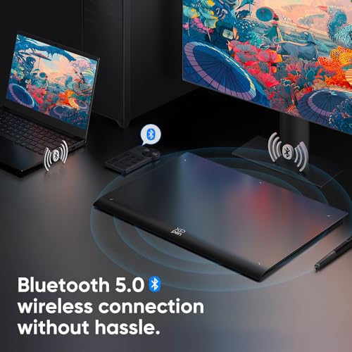 XP-PEN XPPen Deco Pro LW (Gen2) Wireless Professional Graphic Pen Tablet with 16384 Level Pressure Sensitivity, X3 Pro Battery Free Stylus & Mini Key-dial, Tilt Support, Bluetooth connectivity - Image 5