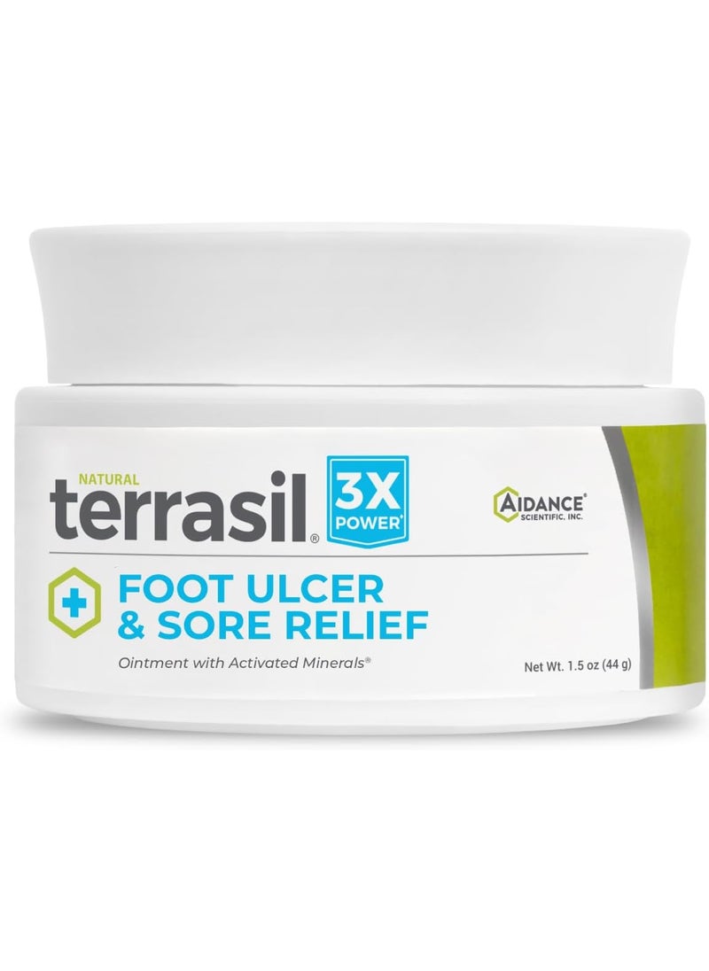 Terrasil terrasil Foot Ulcer Cream & Sore Relief, Natural Relief & Fast Soothing Treatment, Healing Cream for Leg Ulcers & Sores. 3X Action (1.5 oz) 