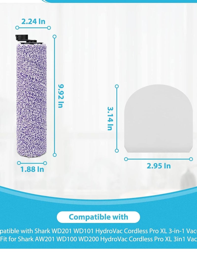 2 Brush and Filter kit for Shark WD101 HydroVac XL 3-in-1 Vacuum, Fit for Shark AW302 WD201 WD100 WD200 WD101 HydroVac Vacuum, Replace part WDFF1 WDB1 - Image 3