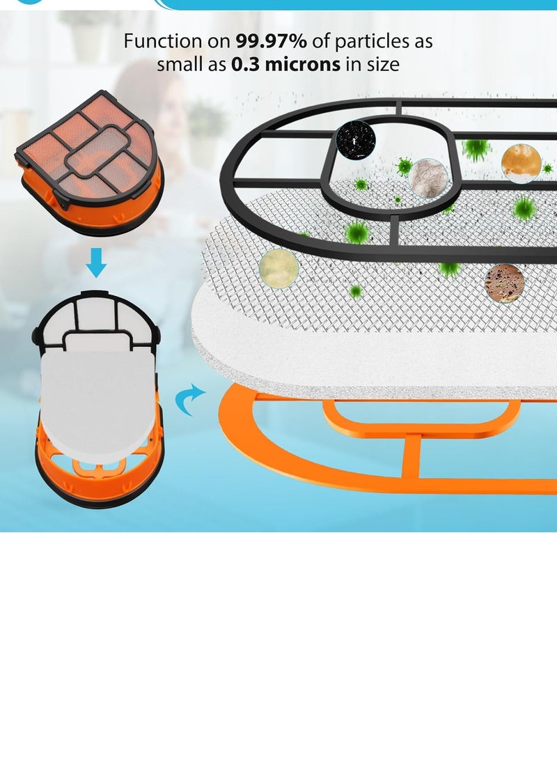 2 Brush and Filter kit for Shark WD101 HydroVac XL 3-in-1 Vacuum, Fit for Shark AW302 WD201 WD100 WD200 WD101 HydroVac Vacuum, Replace part WDFF1 WDB1 - Image 4