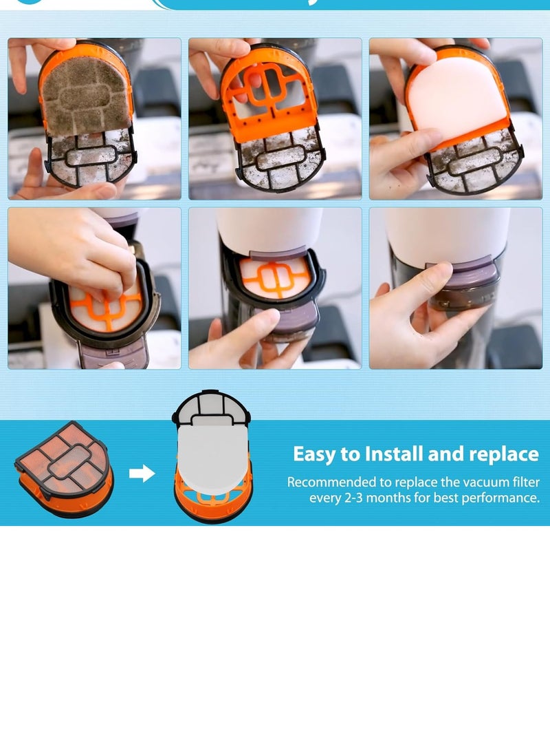 2 Brush and Filter kit for Shark WD101 HydroVac XL 3-in-1 Vacuum, Fit for Shark AW302 WD201 WD100 WD200 WD101 HydroVac Vacuum, Replace part WDFF1 WDB1 - Image 2