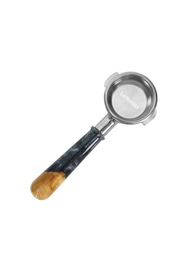 LePRESSO Portafilter Bottomless 58mm Coffee Machines / Stainless Steel, Wood, Alloy(Ring) / Ergonomic Design - Brown - Image 2