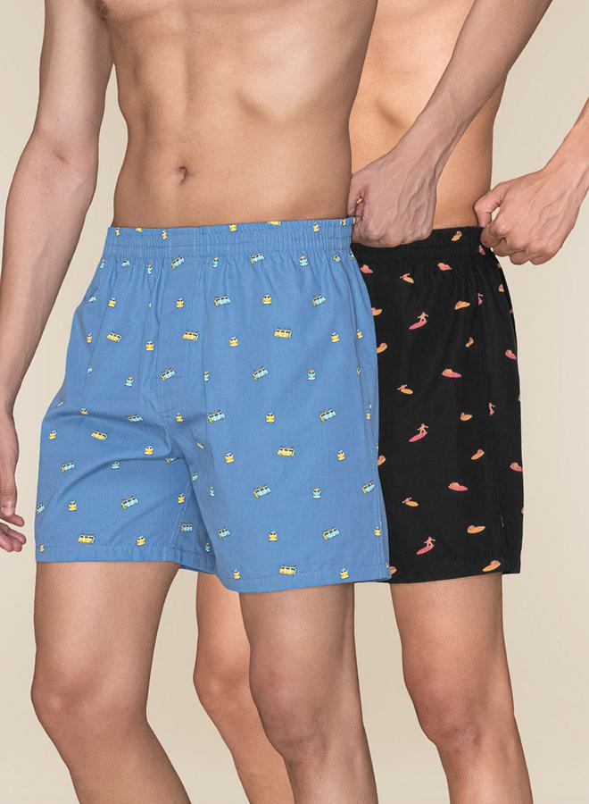 Styli Styli Pack of 2 - Printed Cotton Boxer 