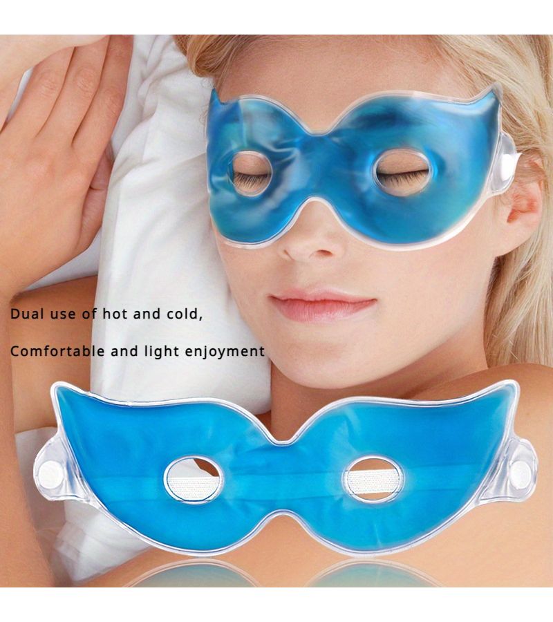 Blue Skin Friendly Soft Gel Eye Patch for Sleeping Cool Refreshing Hot Cold - Image 1