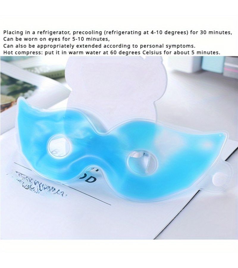 Blue Skin Friendly Soft Gel Eye Patch for Sleeping Cool Refreshing Hot Cold - Image 3