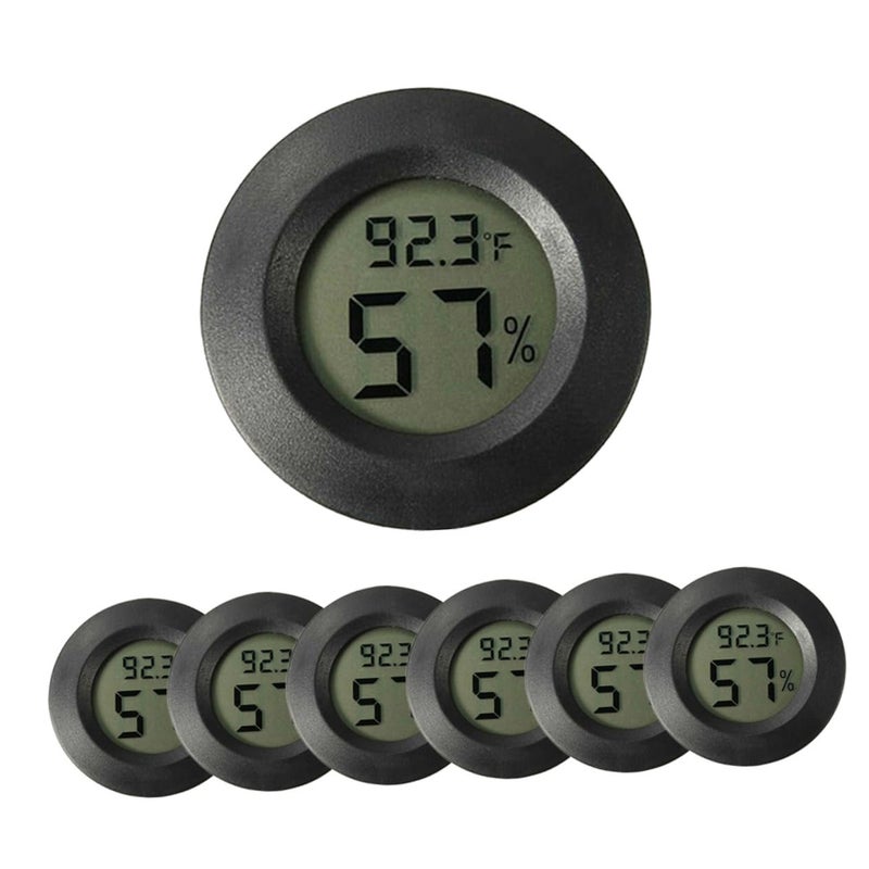 7pcs Mini Hygrometer Thermometer for Terrarium Accurate Humidity and Temperature Gauge for Reptiles and Indoor Use Digital Display for Easy Reading - Image 1