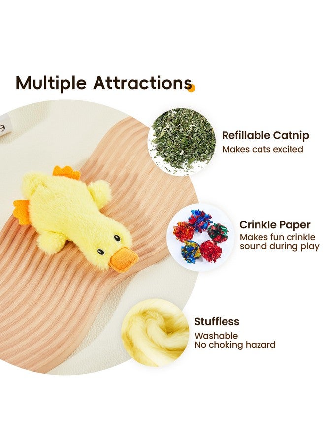 Potaroma Cat Toys Catnip Crinkly Sound 2 Pcs, Mess-Free Stuffless Kitten Toy, Durable Feline Bite Interactive Kicker Toys for Cat Indoor Exercise 6.5 Inches - Image 2