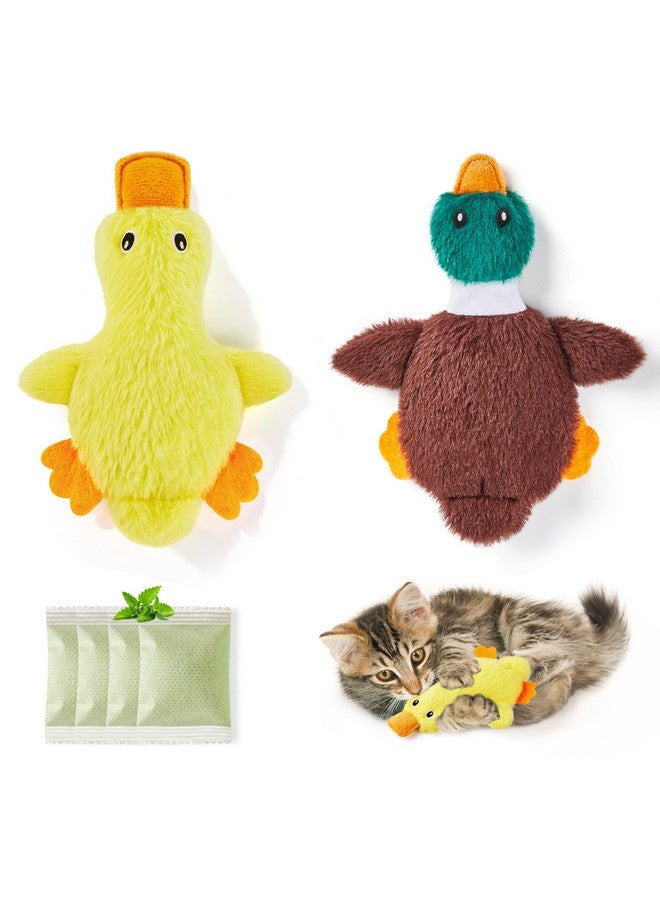 Potaroma Cat Toys Catnip Crinkly Sound 2 Pcs, Mess-Free Stuffless Kitten Toy, Durable Feline Bite Interactive Kicker Toys for Cat Indoor Exercise 6.5 Inches - Image 1