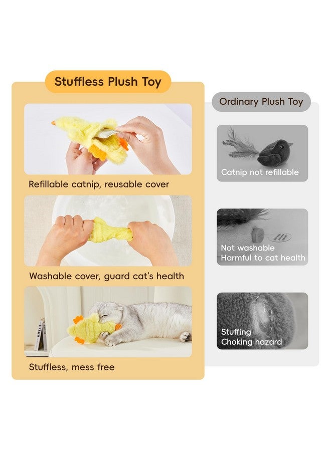 Potaroma Cat Toys Catnip Crinkly Sound 2 Pcs, Mess-Free Stuffless Kitten Toy, Durable Feline Bite Interactive Kicker Toys for Cat Indoor Exercise 6.5 Inches - Image 4