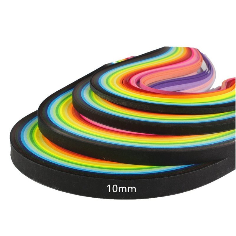 ODETOJOY Quilling Paper Strips 10mm 260 Strips Set DIY Origami Paper Quilling Art Length 39cm (26color 10mm)
