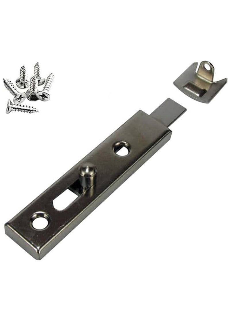 RACO RACO Stainless Steel Tower Bolt Sliding Lock with Screws set Silver (3 INCH)  - Image 1