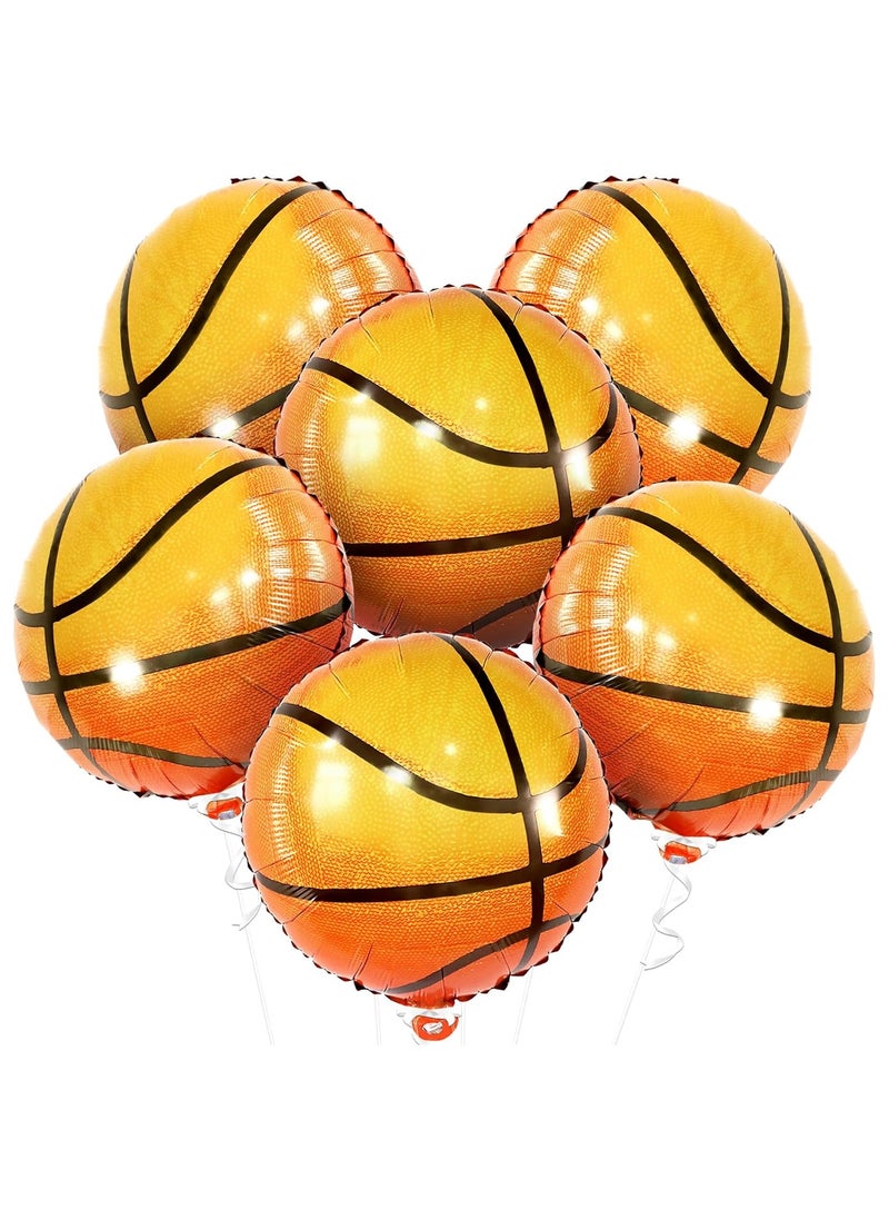 KATCHON Basketball Mylar Balloons for Birthday Decorations Pack of 6  - Image 1