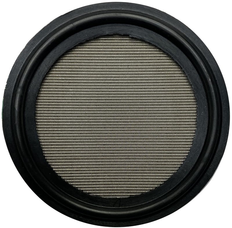 DR.COMPONENT 1.5" Sanitary Tri-Clamp Gaskets (Pack of 2), Bonded Type Screen (#240 Mesh/ 61 μm) Gaskets, Black EPDM - Image 1