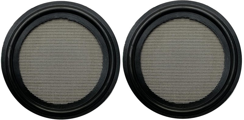 DR.COMPONENT 1.5" Sanitary Tri-Clamp Gaskets (Pack of 2), Bonded Type Screen (#240 Mesh/ 61 μm) Gaskets, Black EPDM - Image 2