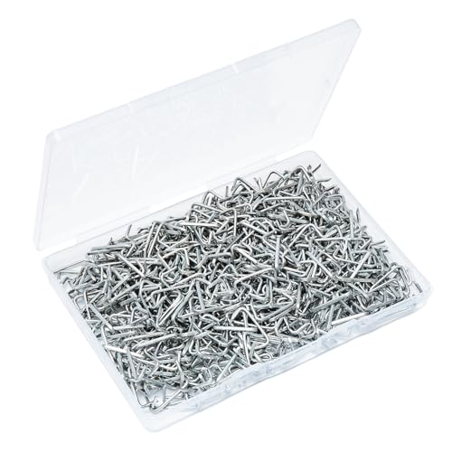TFUTLT 600 Pcs 34 Galvanized Hog Rings Professional Upholstery Hog Rings Installation Assortment Kit for Auto Upholstery and FencingBaggingDIYCraftFurniturePet CagesRopes - Image 1