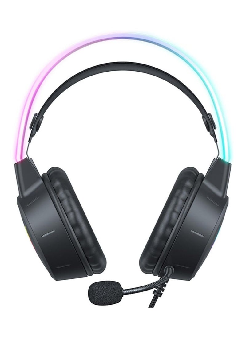 أونيكوما - سماعة رأس سلكية X15 برو للألعاب ذات الرأسين المزدوجين ومانع الضوضاء RGB من أوديوفونس ألامبريكوس - Image 1