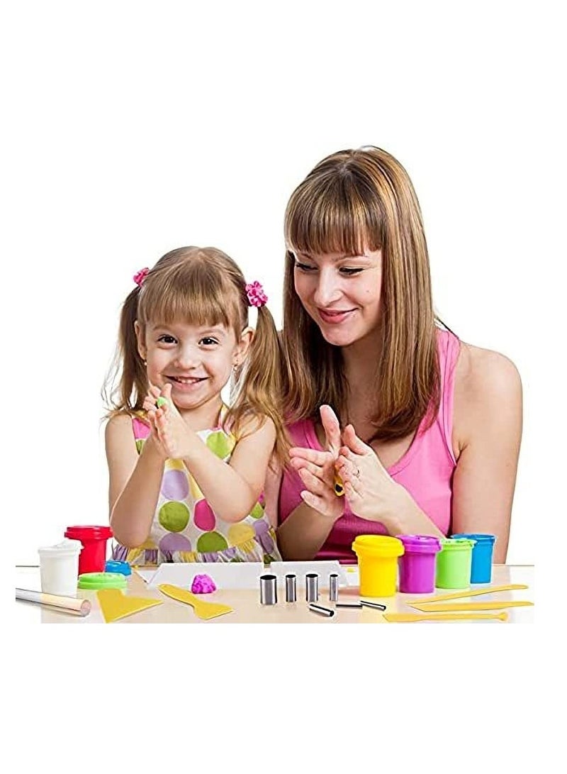 Barakah 15 PCS Polymer Clay DIY Tool Set Includes Acrylic Roller Sheets Plastic Scraper Backing Board Stainless Steel Round Circle Shape Cutter Modeling - Image 2