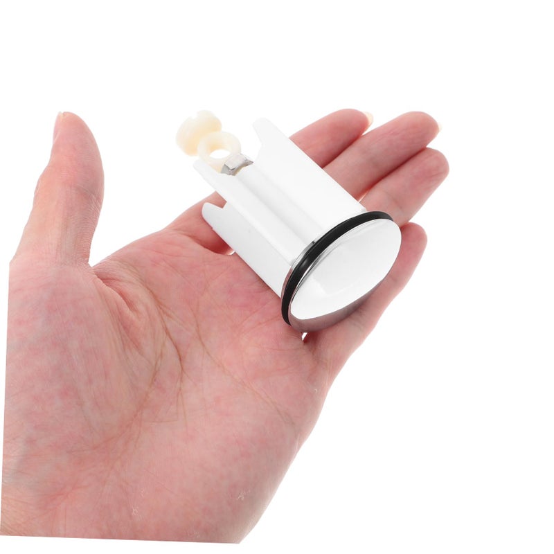 Chrome Plated Push Pull Sink Waste Lift Rod Drain Stopper for Bathroom Kitchen Basins - Image 5