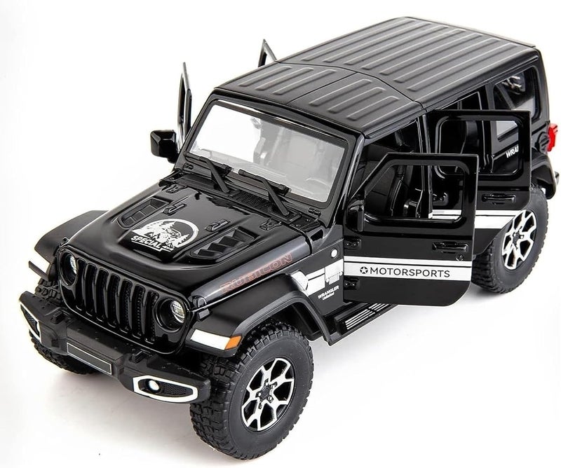 BDTCTK Medium weight Off-Road 7 Door for Wrangler Diecast Toy Car Model, 1/22 Scale Metal Alloy Vehicle for Kids Boys Girls Adults, Doors Open, Light and Sound, Gifts Black Multi-purpose fine material - Image 1
