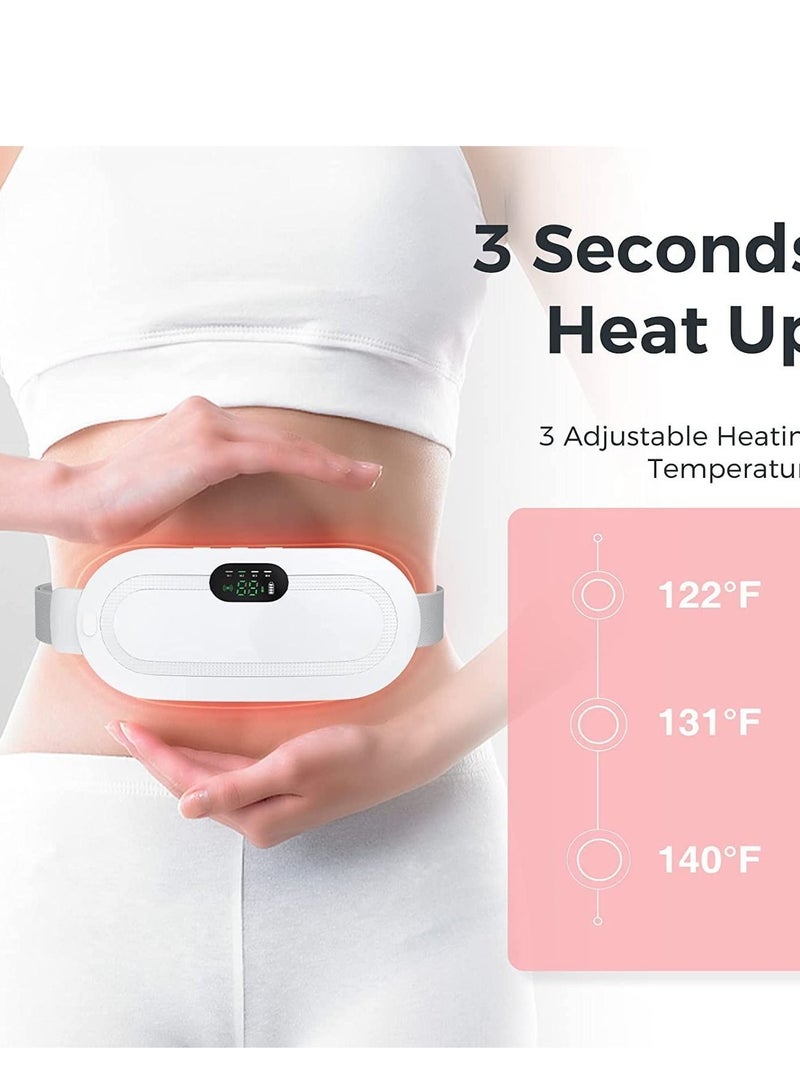 Y&D Period Heating Pad, Cordless Electric Belt, Rapid Pad with 3 Levels and 4 Vibrating Massage Modes, Period/Period, Back or Belly Pain Relief for Women Girls - Image 4