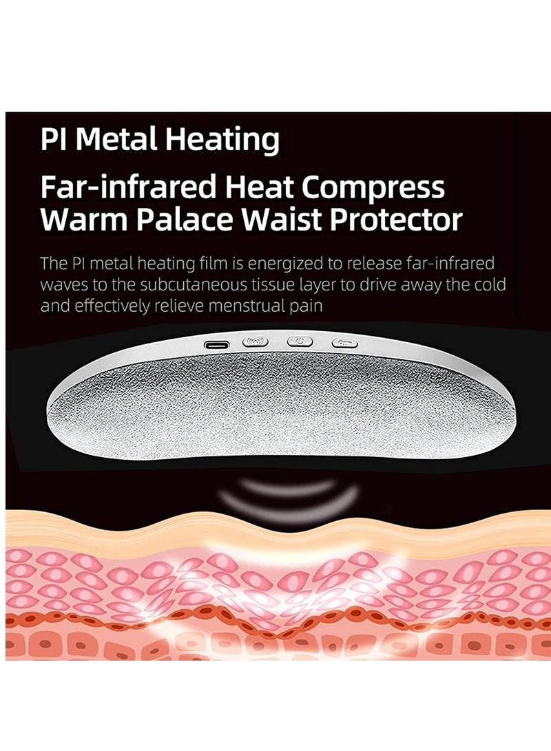 Y&D Period Heating Pad, Cordless Electric Belt, Rapid Pad with 3 Levels and 4 Vibrating Massage Modes, Period/Period, Back or Belly Pain Relief for Women Girls - Image 2